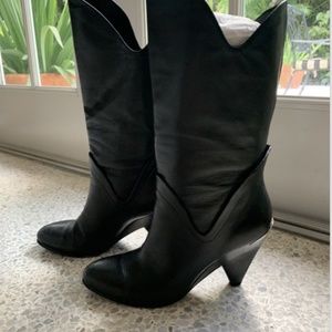 Sigerson Morrison Womens Black Knee-High Boots Size 6